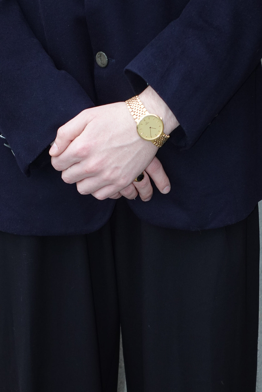 Omega Round De Ville Large Vintage Gold Toned Watch