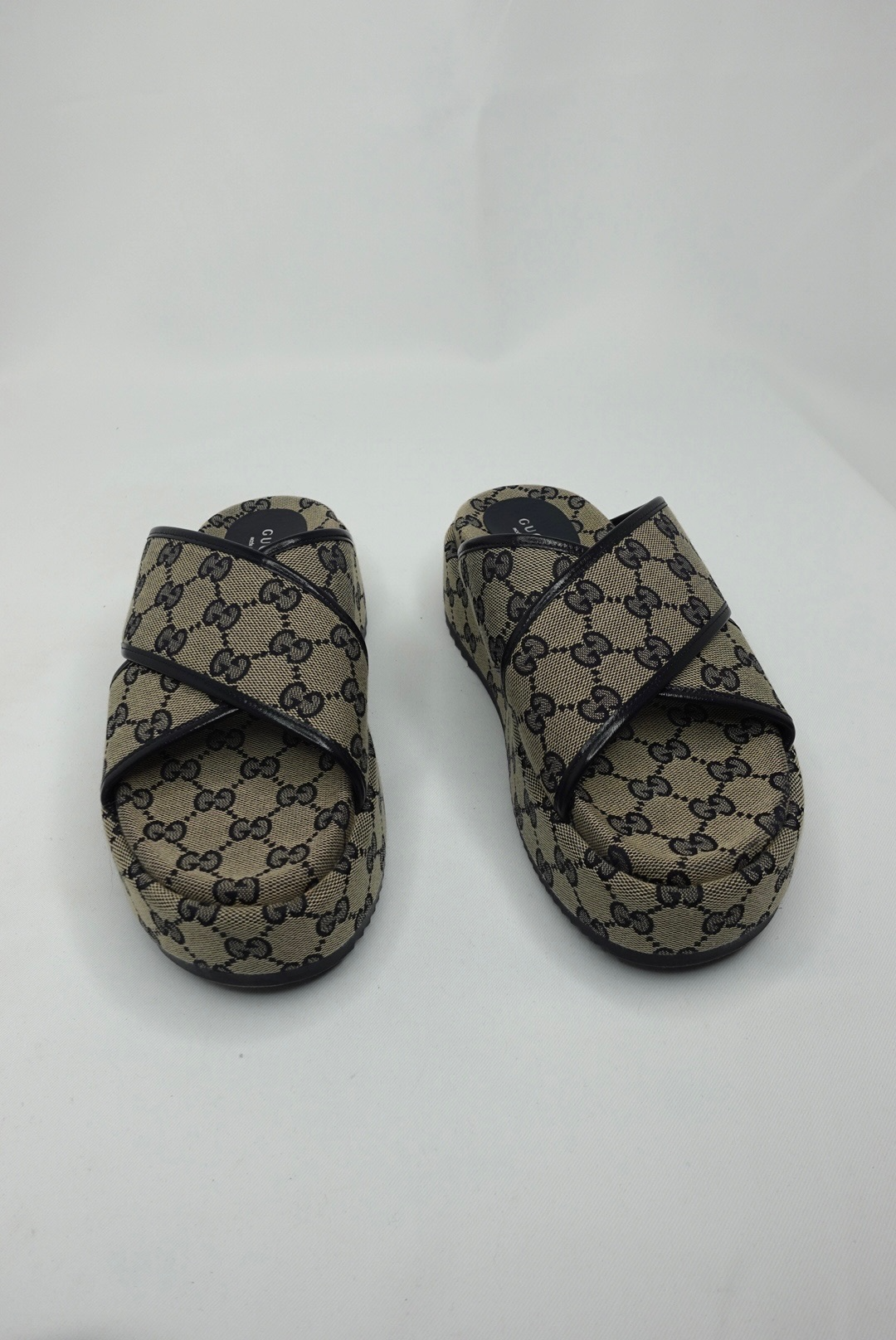 Gucci Canvas Monogram Slides