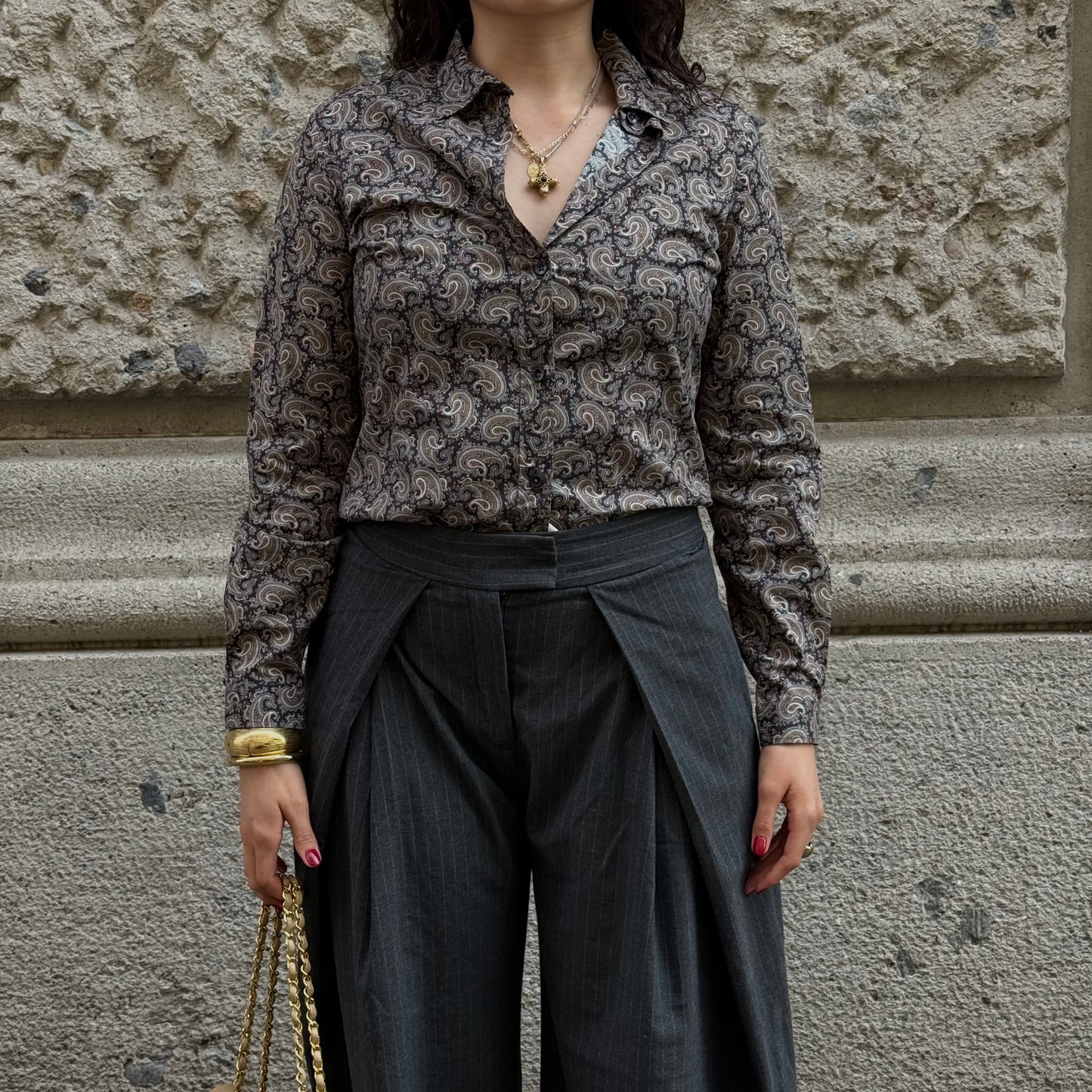 Camicia ETRO con stampa blu e rosa