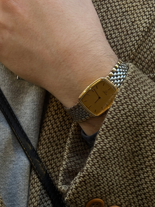 Omega Rectangular Large De Ville Gold Watch