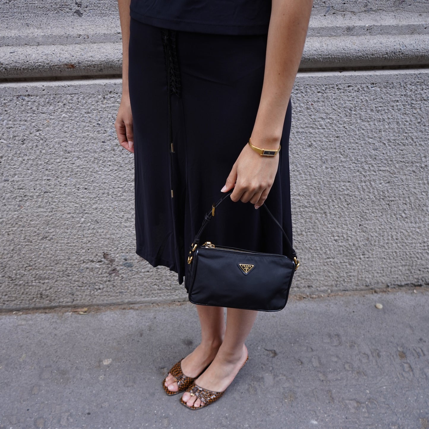 Prada Black Nylon Mini Shoulder Bag