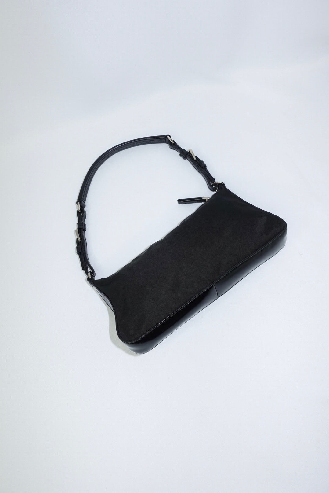 Prada Vintage Nylon Black Shoulder Bag Y2K