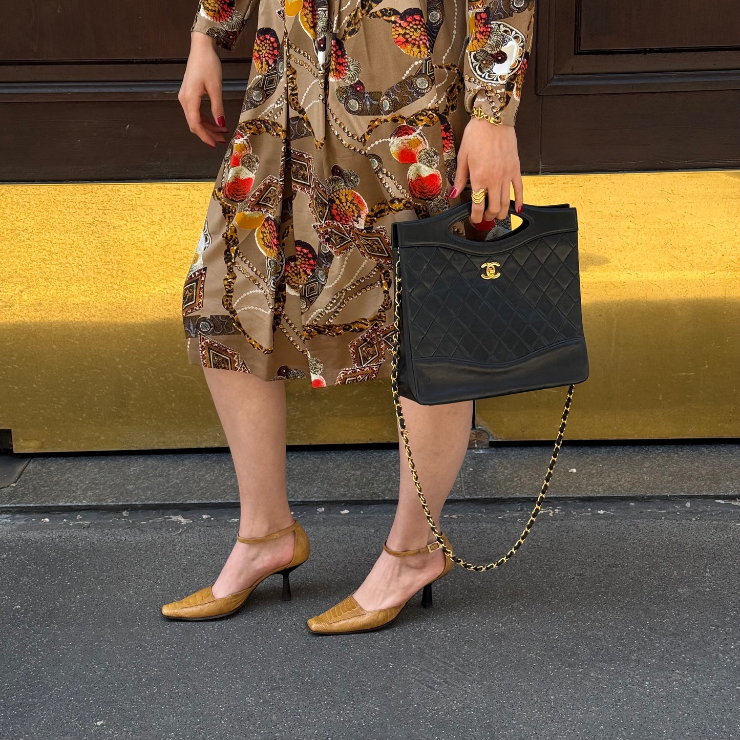 Gucci Reptile Mustard Kitten Heels 37.5