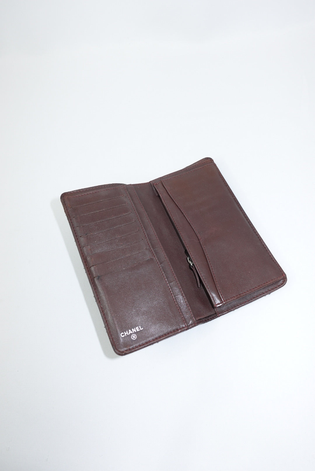 Chanel Re-Worked Black Timeless Bifold Vintage Wallet with Chain