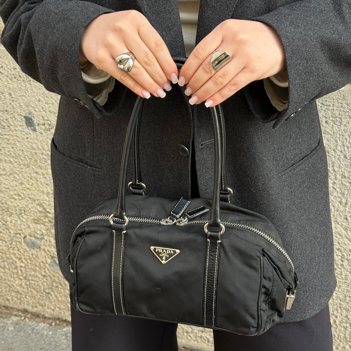 Prada Nylon Black Shoulder Bag