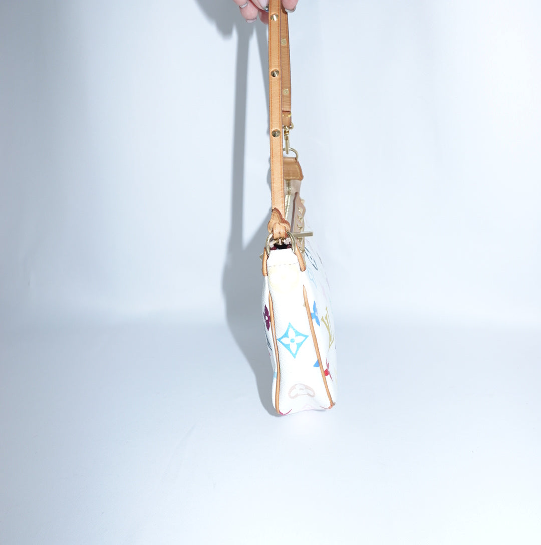 Louis Vuitton Murakami Pochette White Monogram Canvas