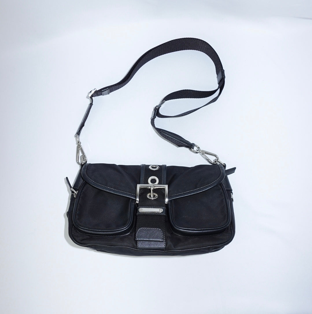 Prada Black Nylon Shoulder Bag