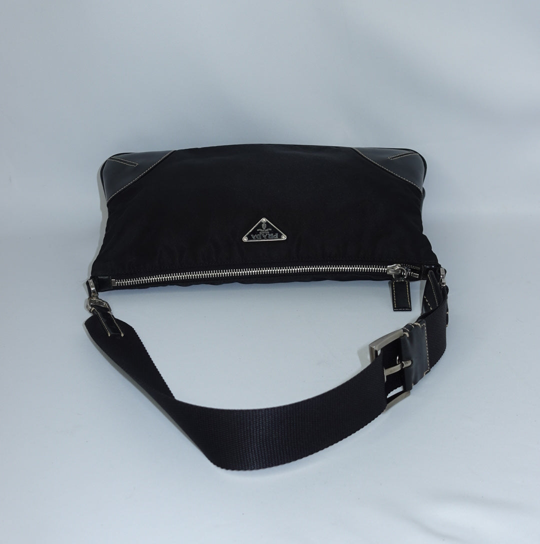 Prada Black Nylon Shoulder Bag