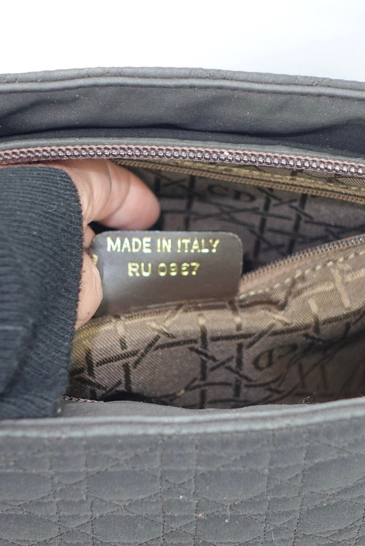 Christian Dior Canage Black Shoulder Bag