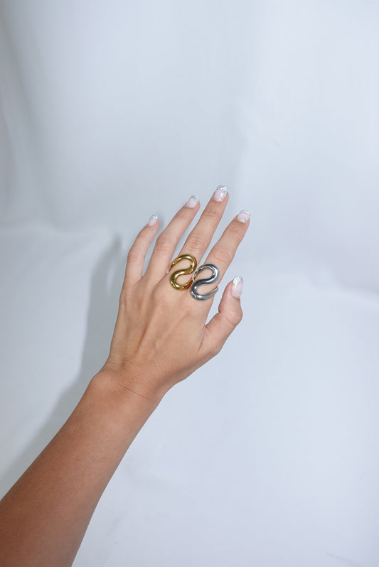 Spiral Adjustable Ring in Stainless Steel