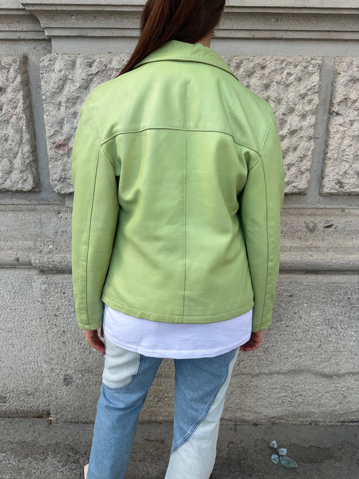Lime Green Leather Jacket