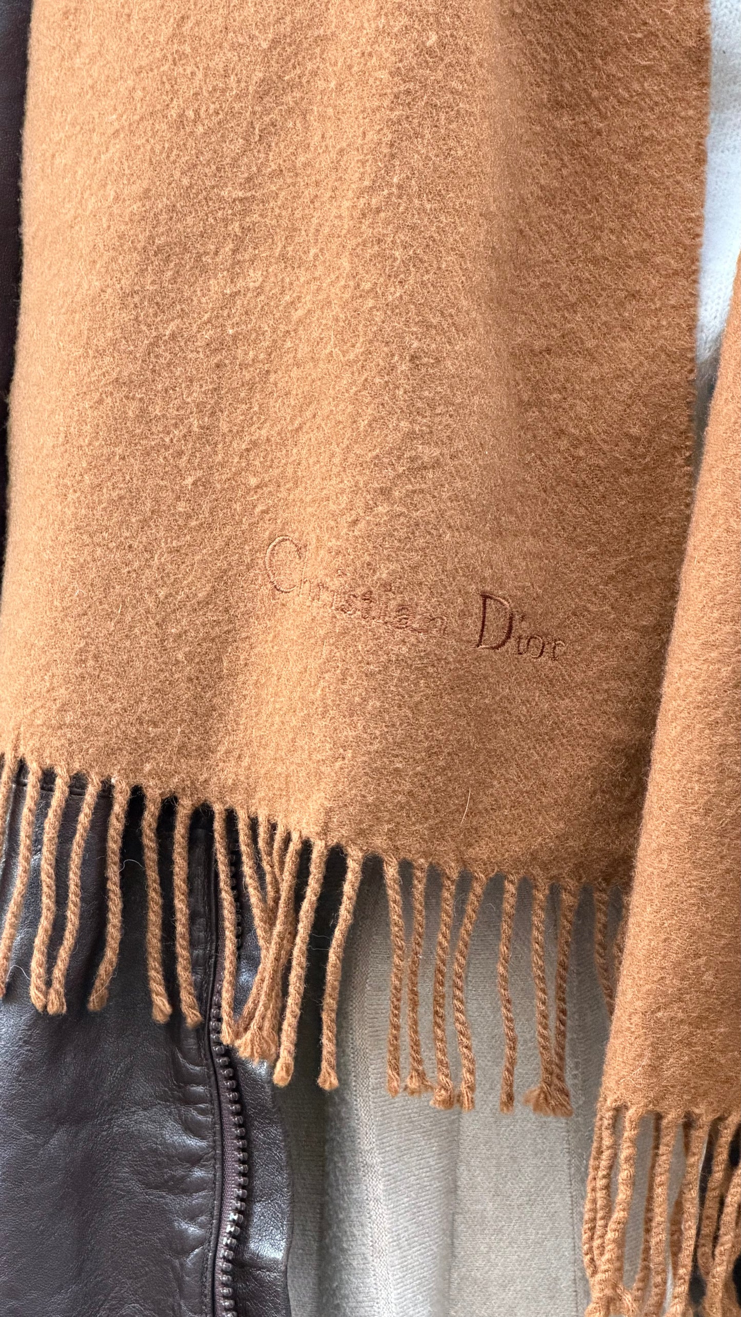 Christian Dior Vintage Caramel Scarf