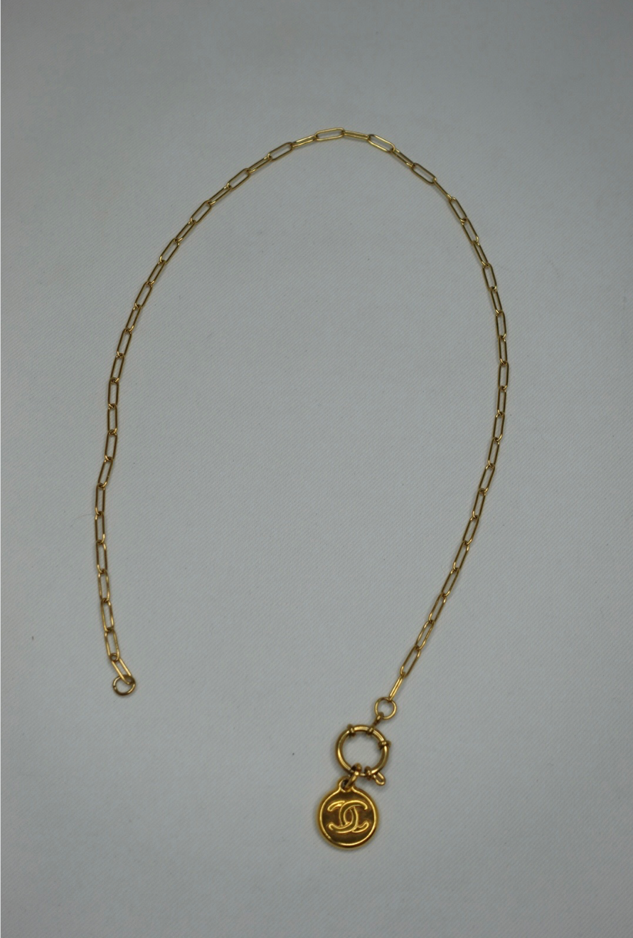 181. Re-Worked Chanel Logo Necklace