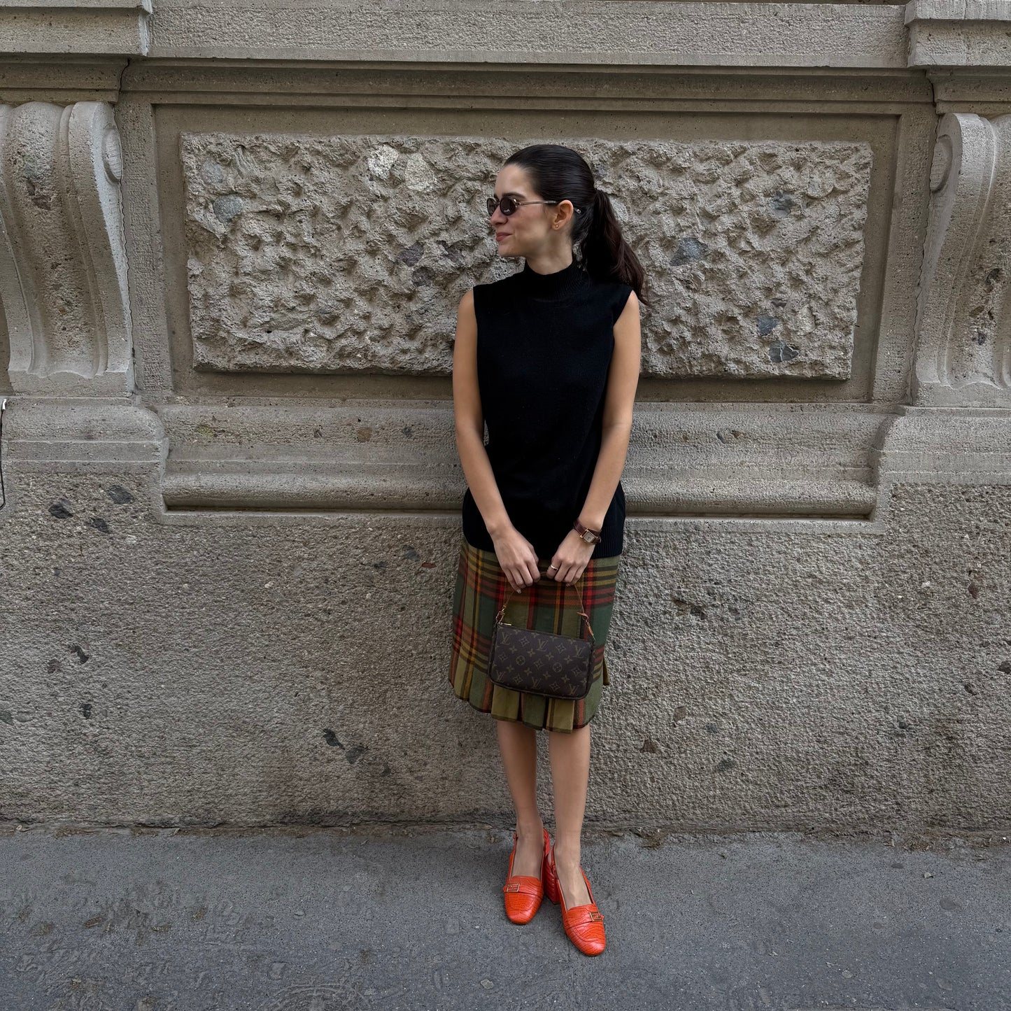Fendi Orange Mule Heels