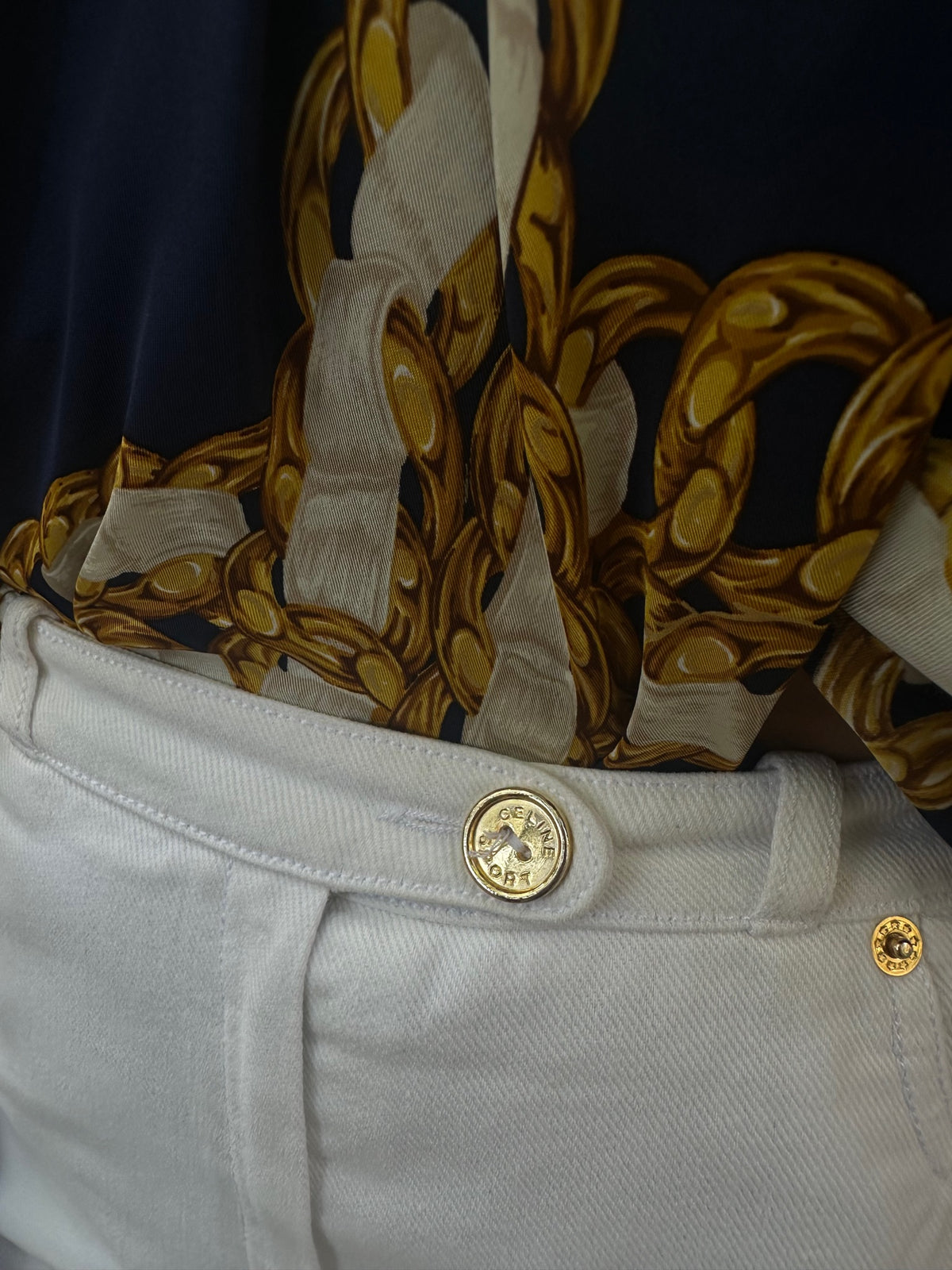 044. Jeans bianchi vintage di Celine