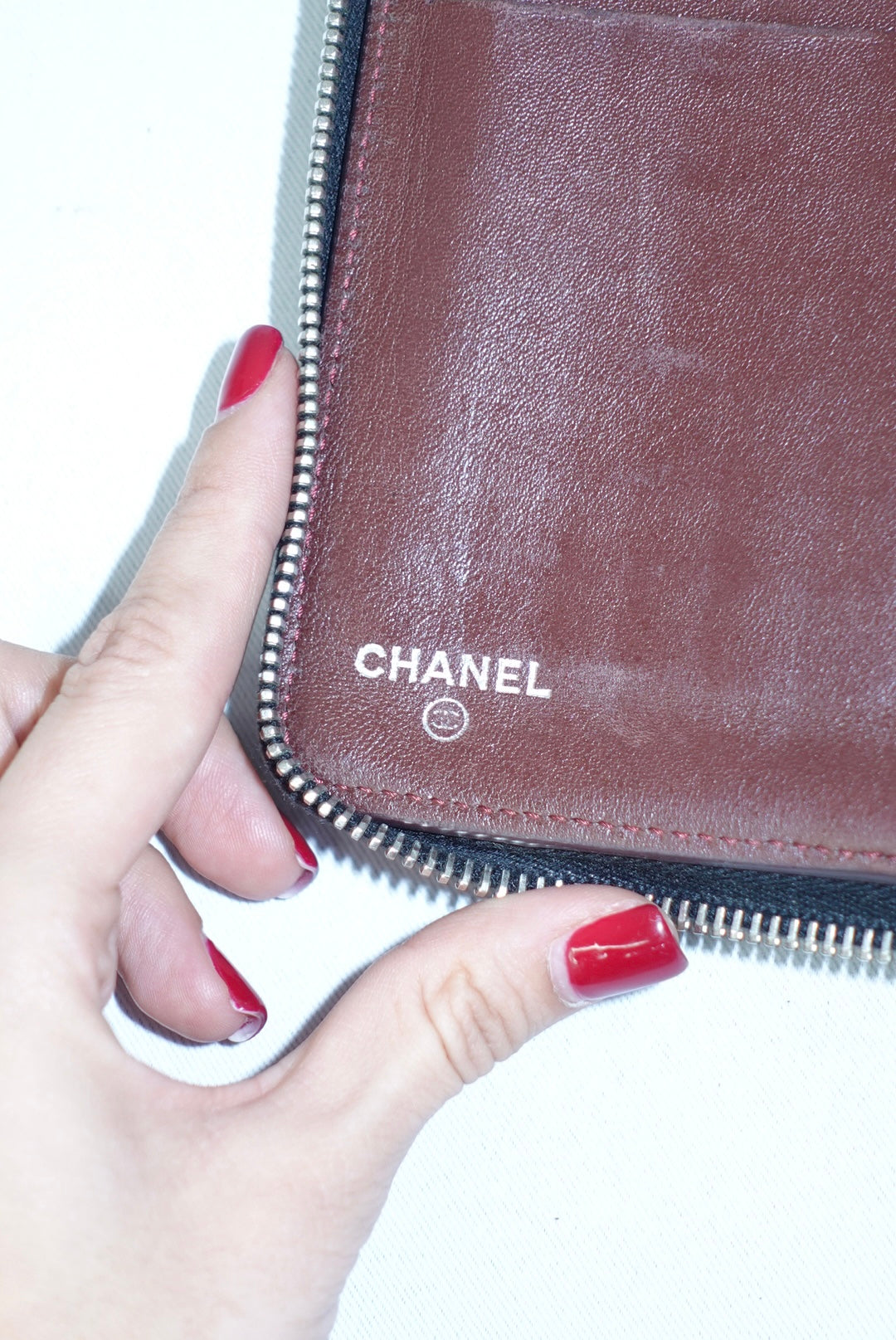 Chanel Timeless Re-Worked Zip Big Vintage Wallet with Chain Black