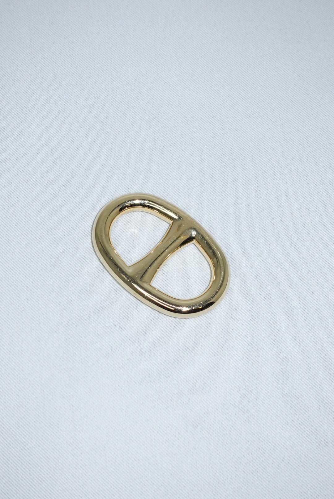 Hermès Gold Toned Oval Scarf Holder