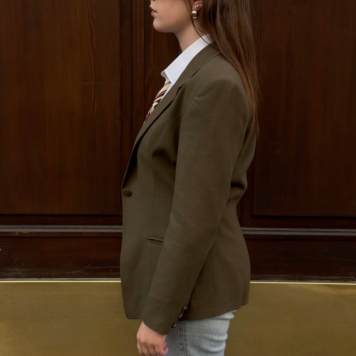 Military Green Vintage Tailored Blazer