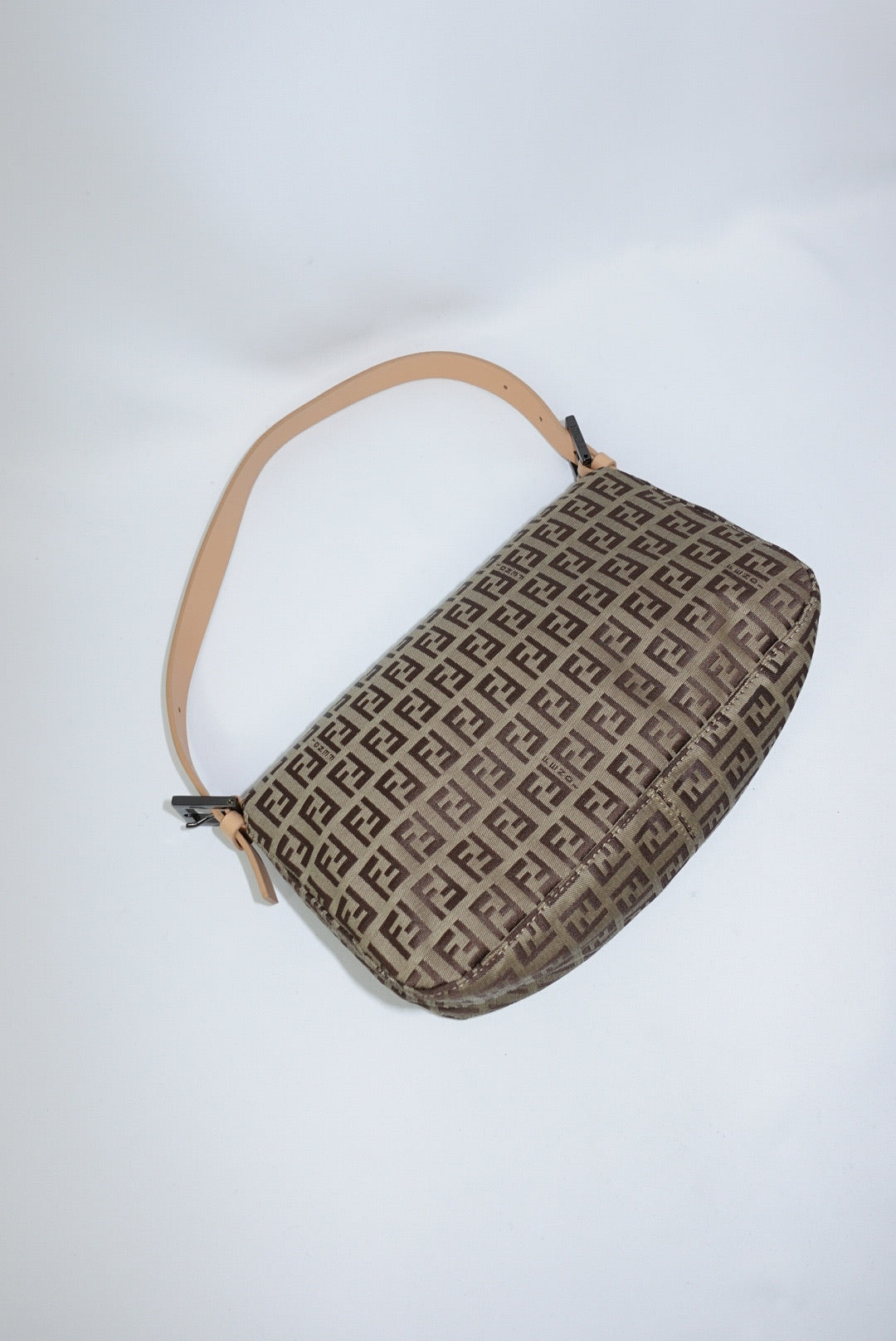 Fendi Vintage Baguette with FF Zucchini Brown Canvas