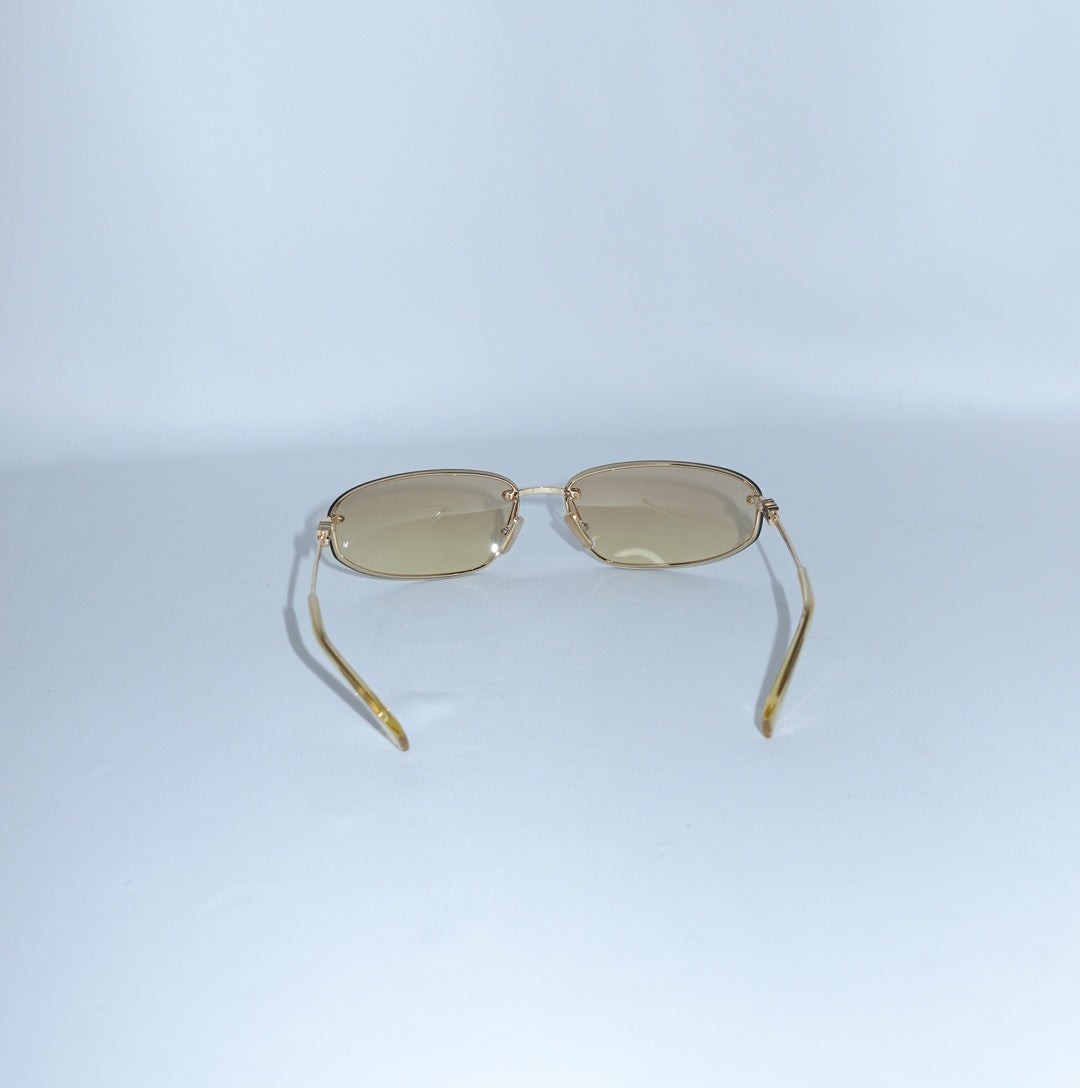 Miu Miu MU Gold Metal Frame Sunglasses