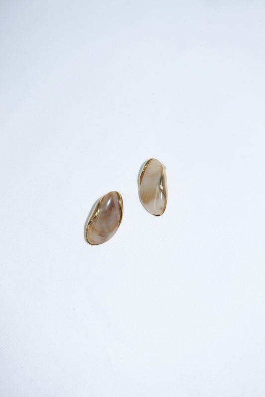 Stainless Steel Acrylic Gemstone Earrings