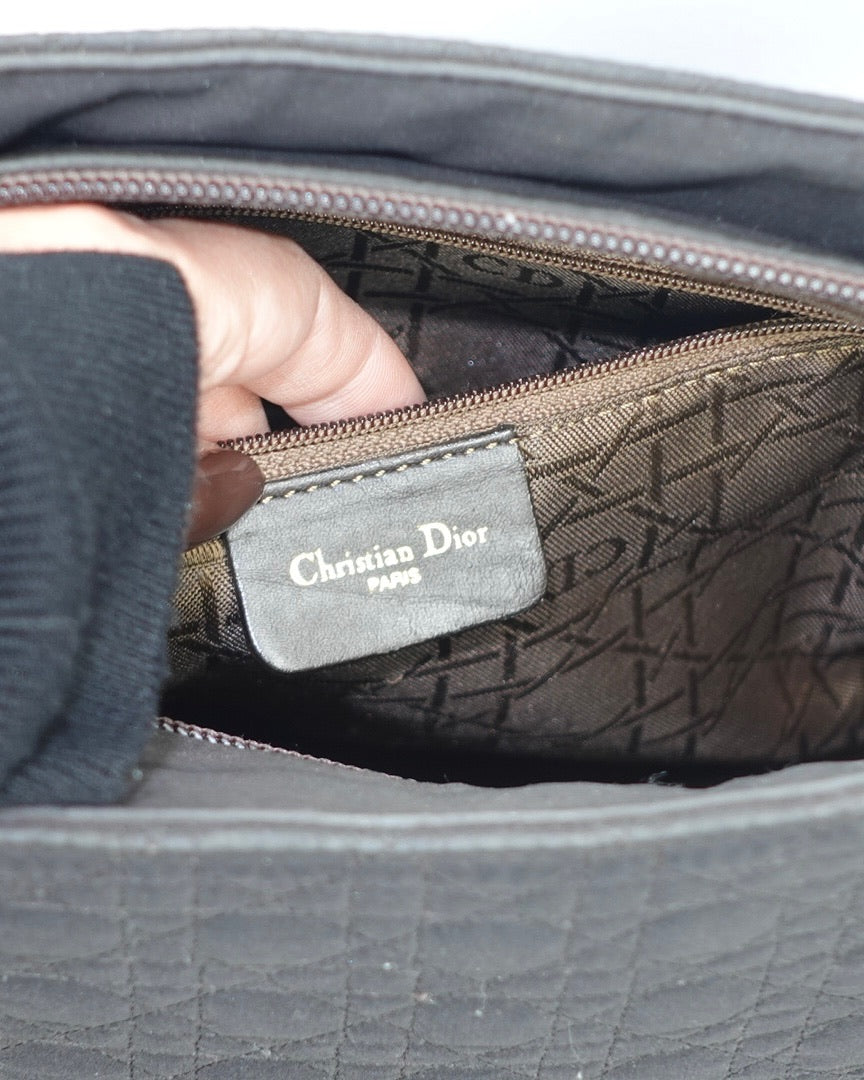 Christian Dior Canage Black Shoulder Bag