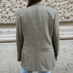 Vintage Oversized Houndstooth Wool Blazer