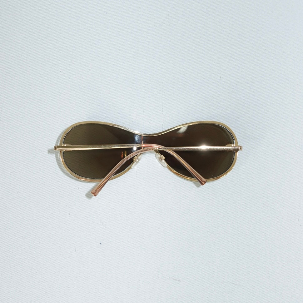 Occhiali da sole dorati Chanel