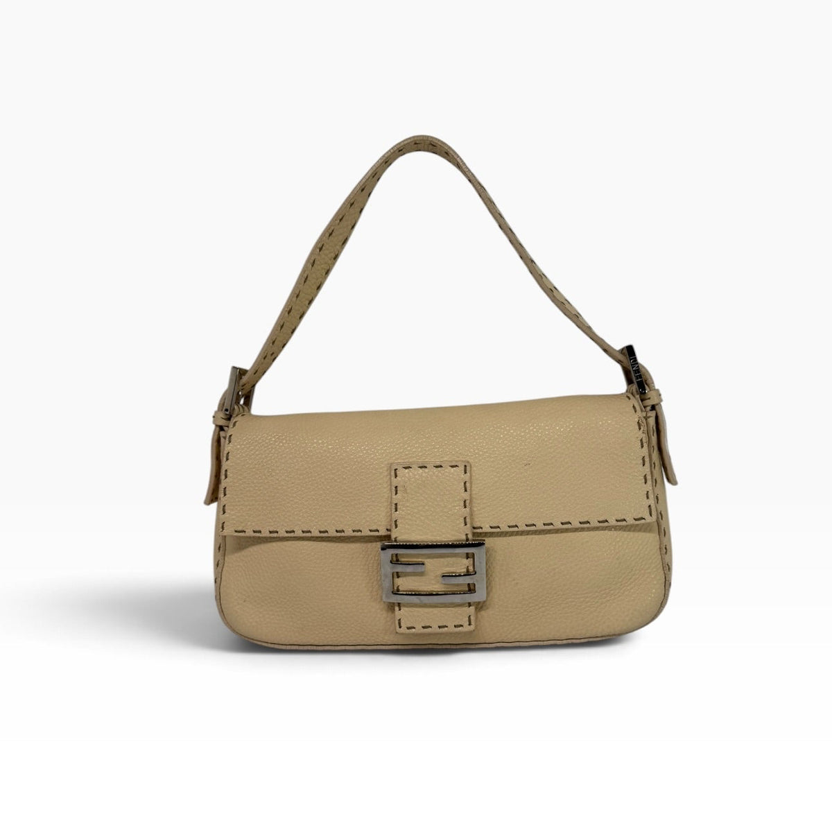 Fendi Selleria Baguette Bag in Butter Yellow