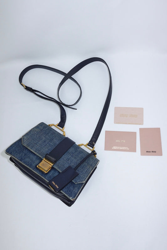 Miu Miu Denim Crossbody Bag