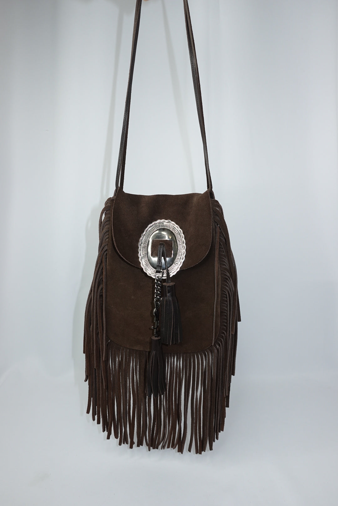 Yves Saint Laurent Vintage Suede Fringe Brown Bag