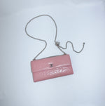     Chanel Pink Flap Wallet with Chain
