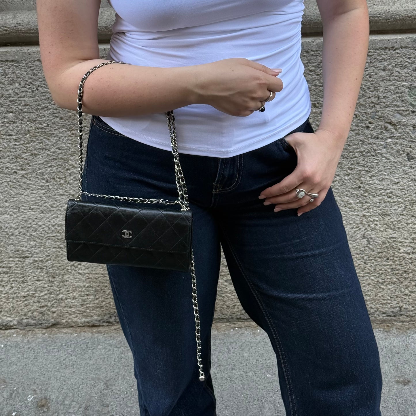 Chanel Black Wallet On Chain