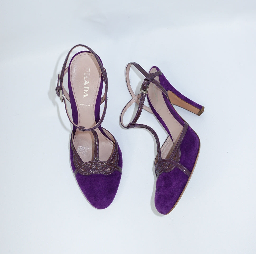 Scarpe con tacco Prada Vintage Viola 38