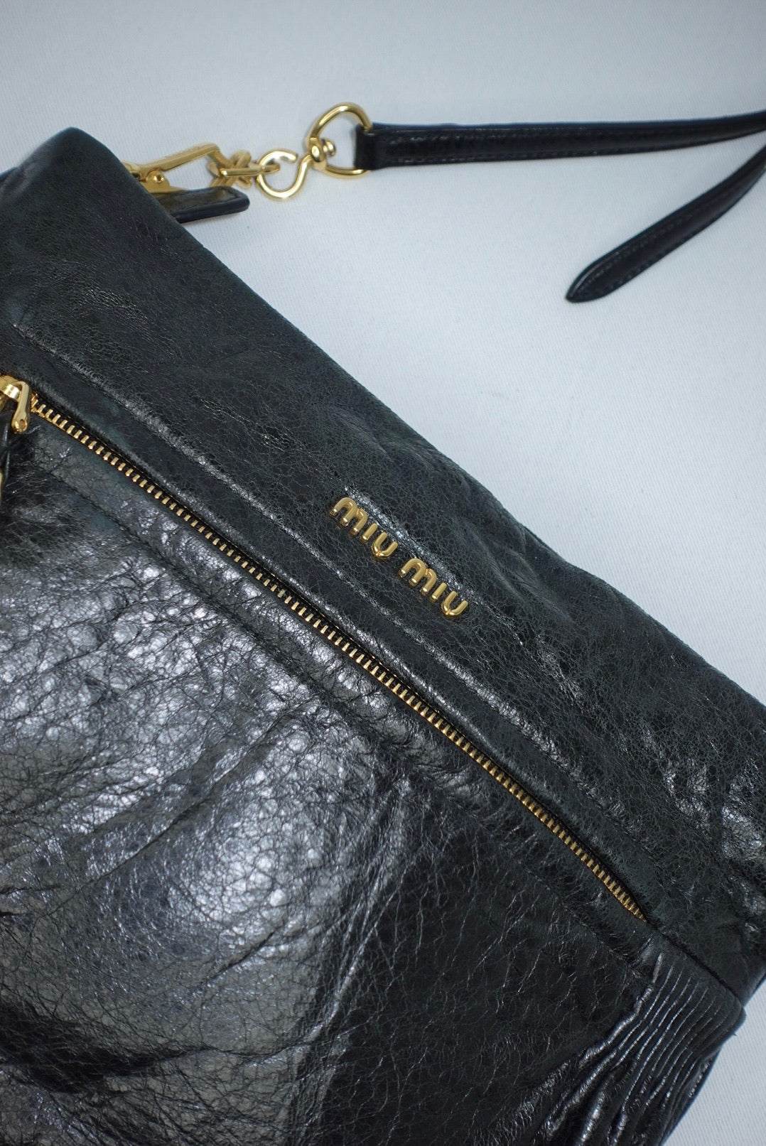 Miu Miu Black Vintage Crossbody Bag w/ Charm