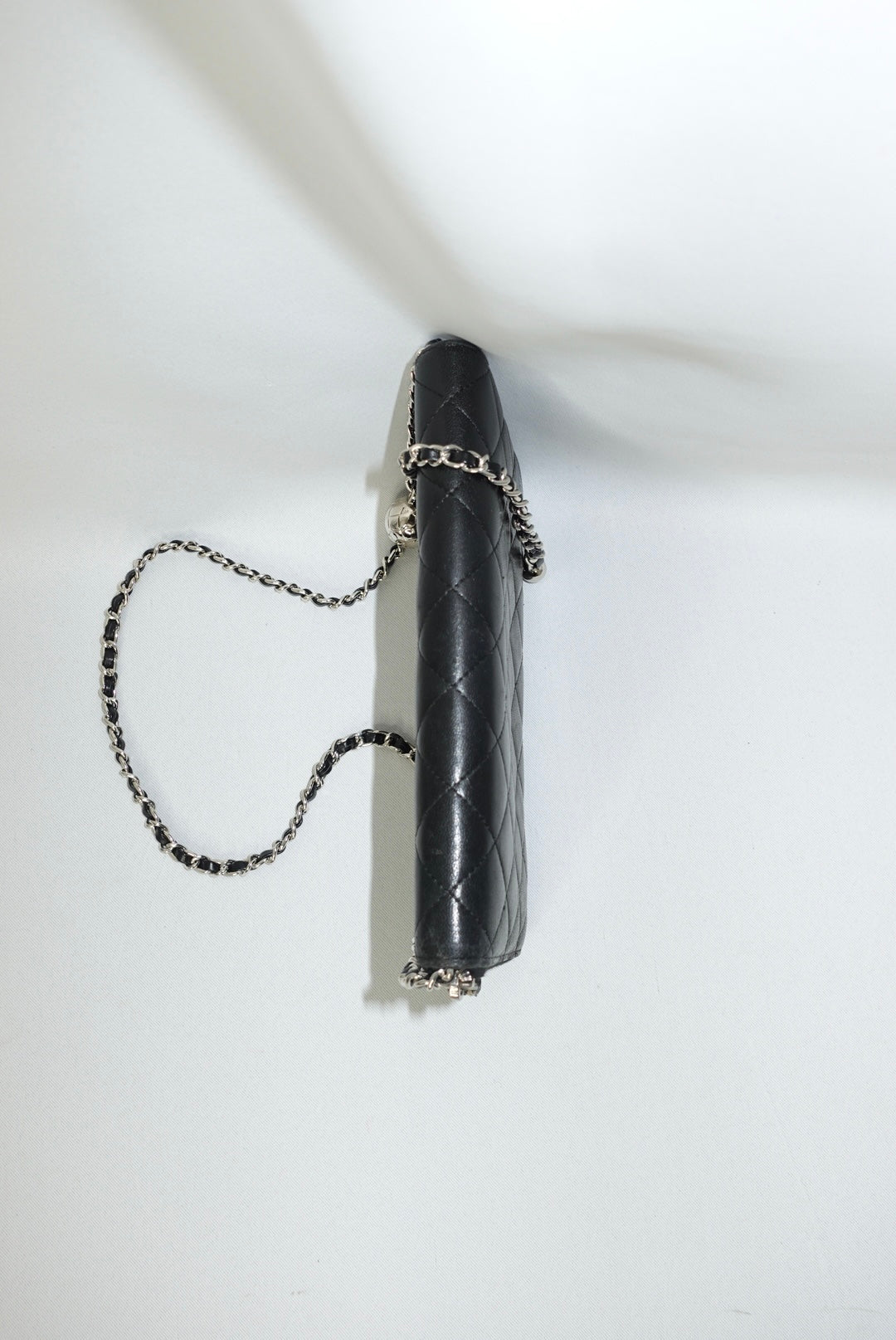 Chanel Timeless Re-Worked Zip Big Vintage Wallet with Chain Black