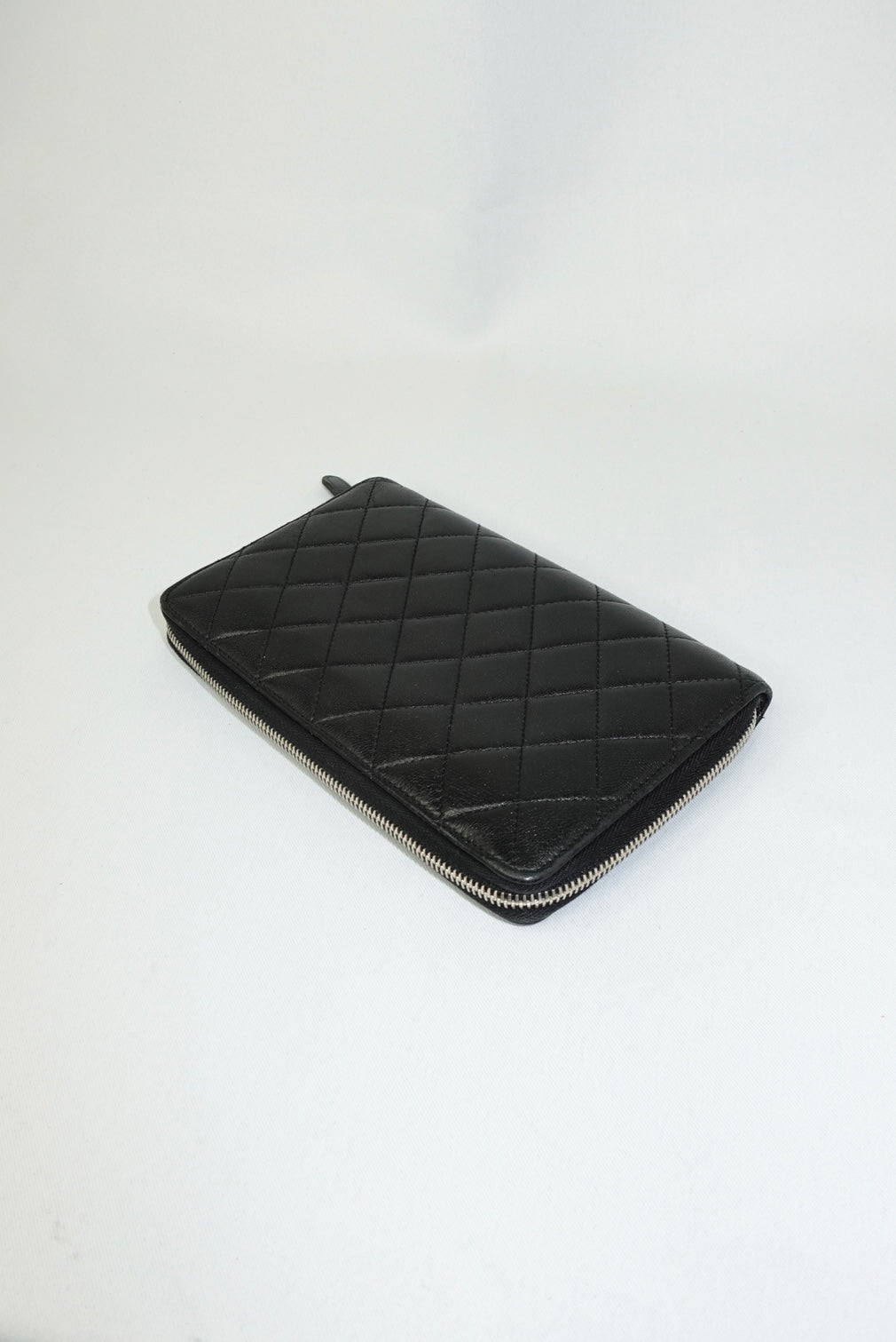 Chanel Timeless Re-Worked Zip Big Vintage Wallet with Chain Black