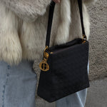 christian dior canage black shoulder bag