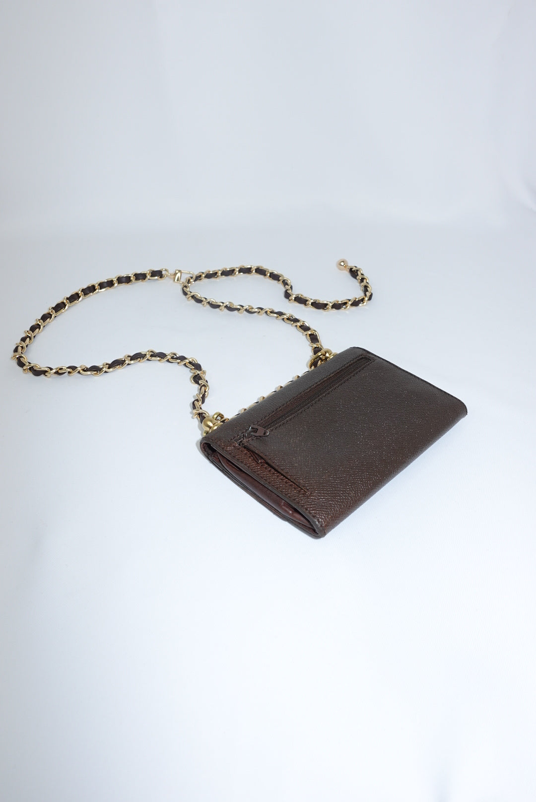 130. Re-Worked Chanel Vintage Coffee Brown W.O.C.