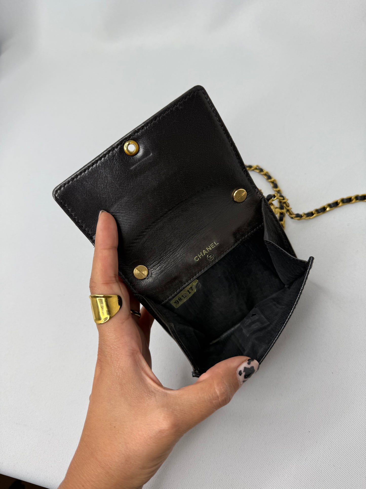 006. Re-Worked Chanel Vintage Black Small W.O.C.