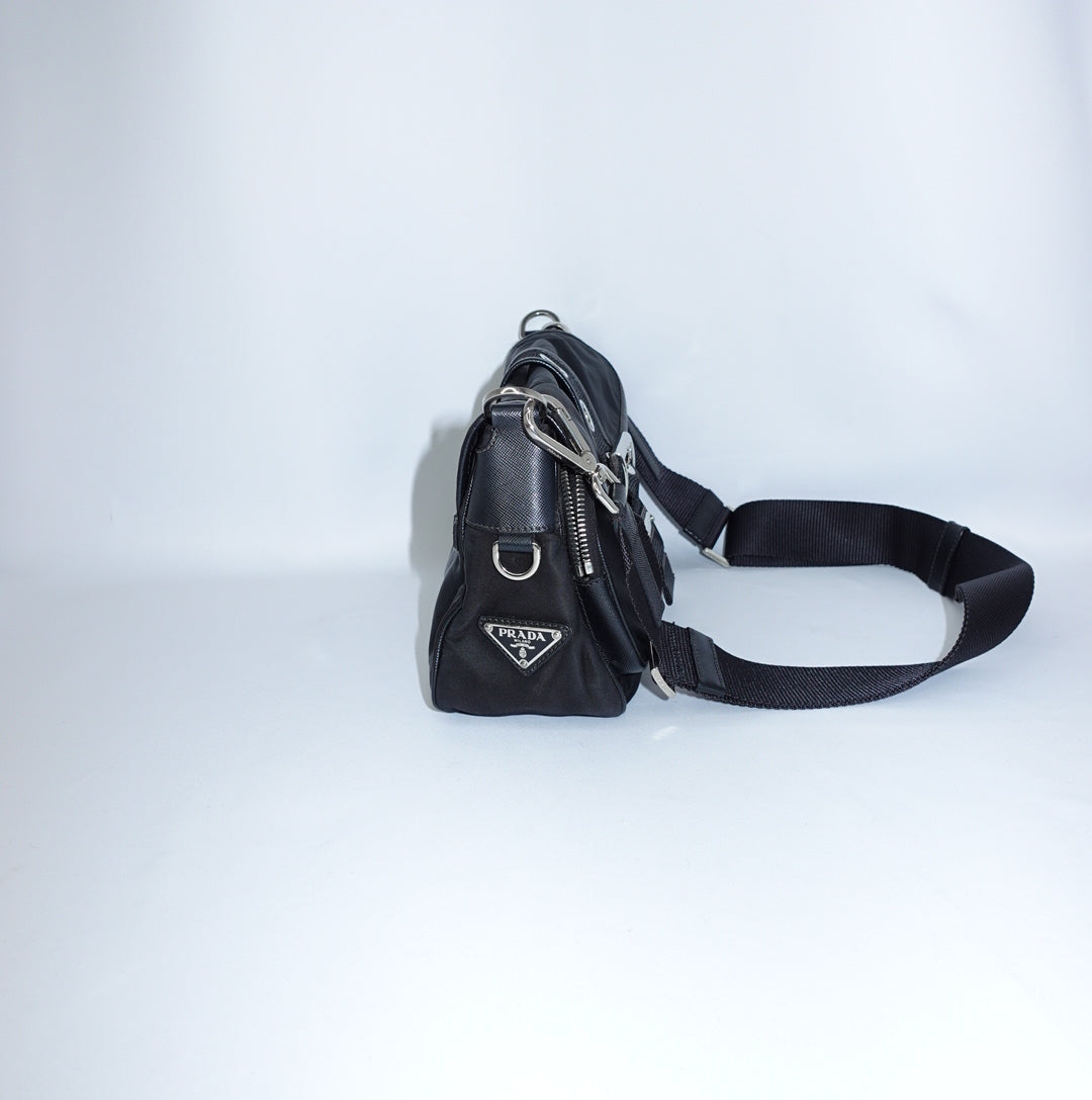 Prada Black Nylon Shoulder Bag