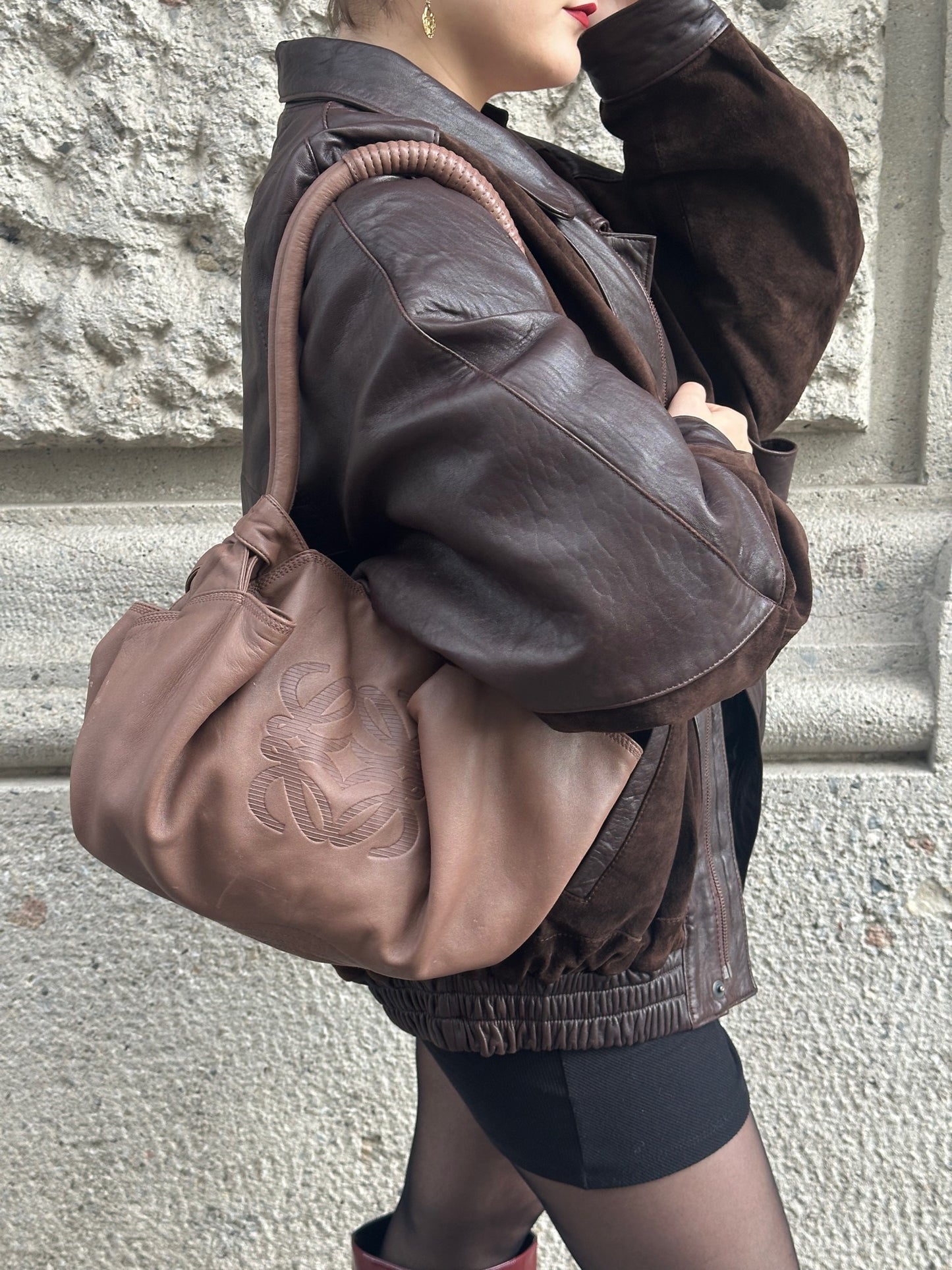 Loewe Vintage Shoulder Bag Taupe