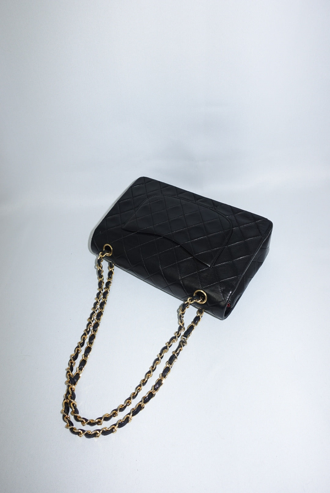 Borsa Chanel Vintage Classic Timeless Medium 25 Double Flap nera