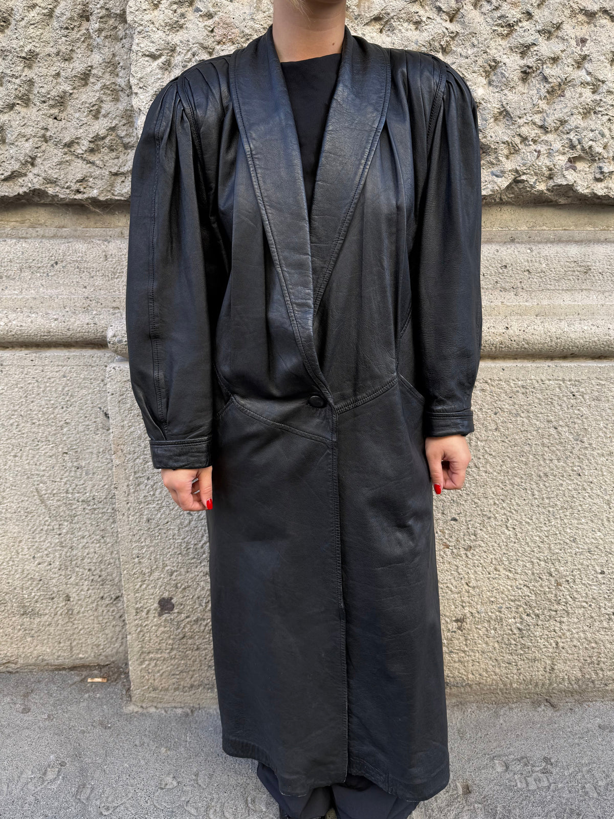 Leather Trench Coat 80s