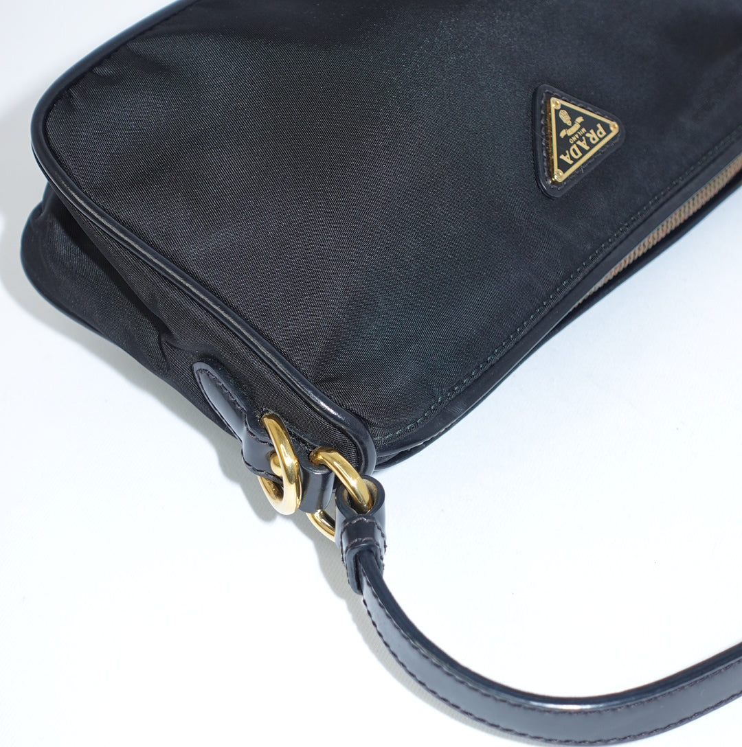 Prada Black Nylon Mini Shoulder Bag