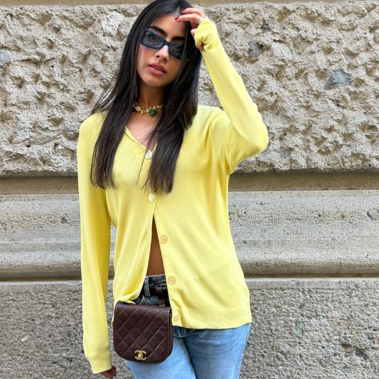 Max Mara Yellow Cardigan