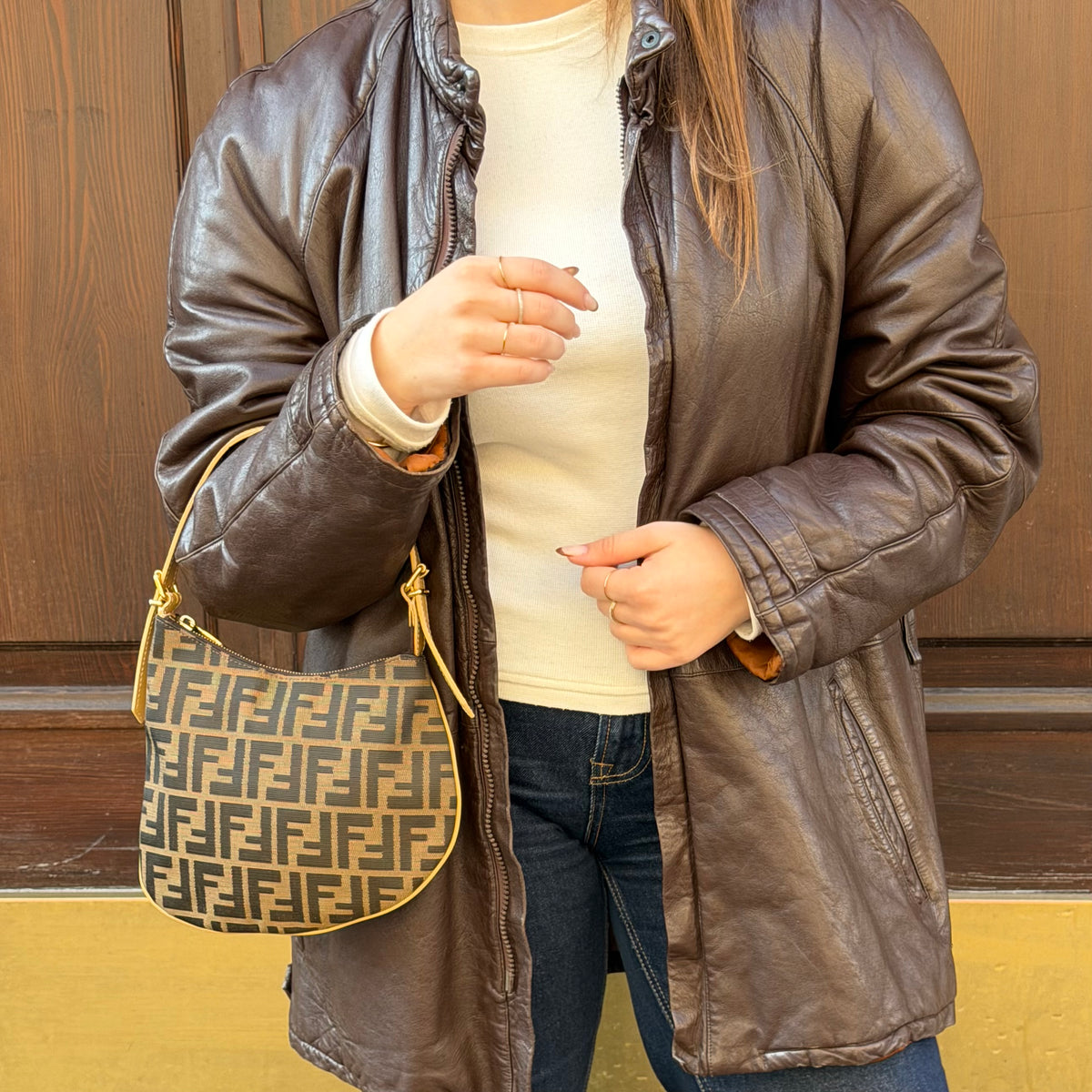 Fendi Zucca Oyster Bag