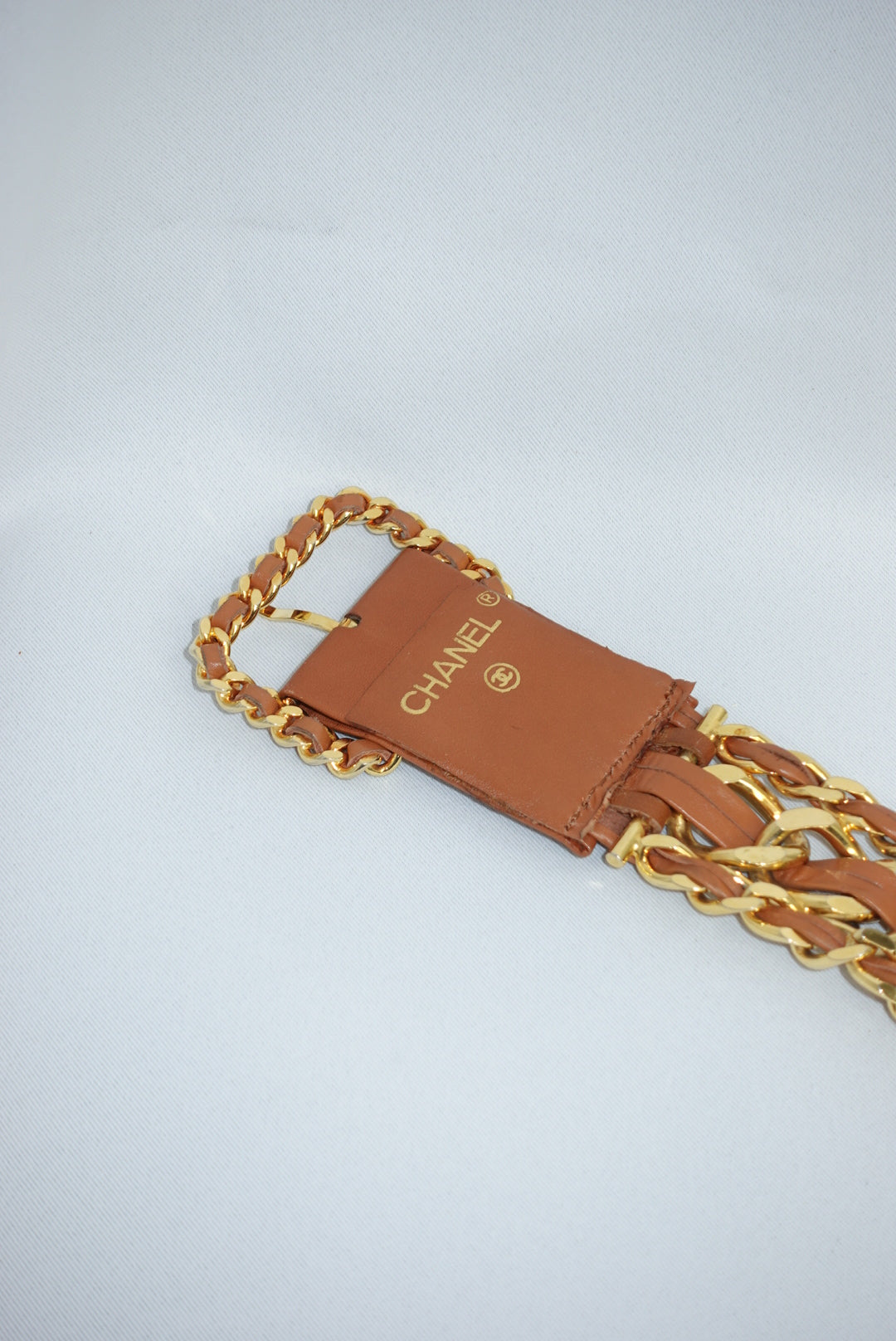 Chanel Camel CC logo Chain Belt