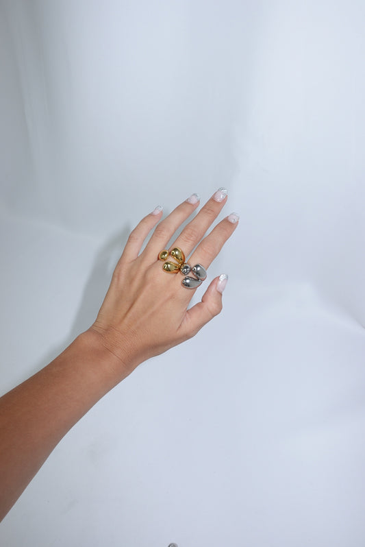 Geometric Adjustable Ring in Stainless Steel