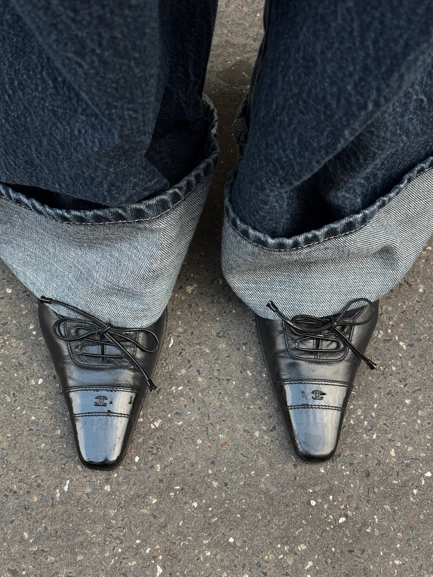 Chanel Vintage Shoes - Décolleté Square Toed Black 41